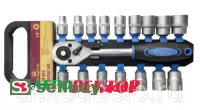KT418 KINGTUL Набор головок с трещоткой 1/2" 18пр